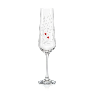 CRYSTALEX sklenice na šumivé víno 200ml SPARKLY LOVE / 2ks *